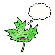 cartoon leaf with face N15