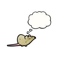 mouse with thought bubble cartoon N5