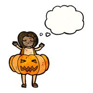girl in pumpkin costume cartoon N3