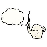 teapot with thought bubble cartoon N5