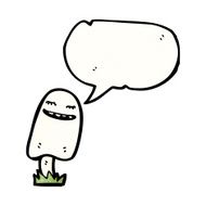 cartoon mushroom N137