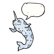 happy narwhal cartoon N4