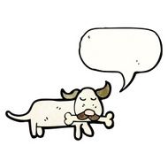Dog With Bone Cartoon N17