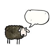 cartoon black sheep N26