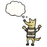 dog in striped top cartoon N3