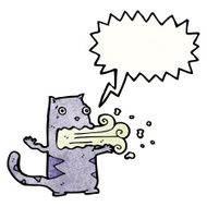 cartoon cat with bad breath N5