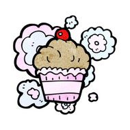 cherry cupcake cartoon N3