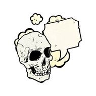 talking skull cartoon N13