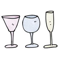 wine glass doodles