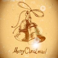 Christmas bell Vintage background