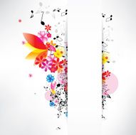 abstract musical background with notes
