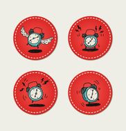 Vintage Alarm Clock Icons