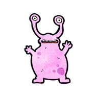 cartoon alien monster N50