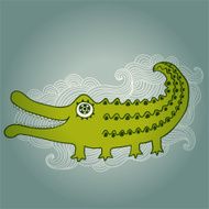 Cartoon crocodile illustration N4