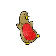 cartoon christmas robin N77