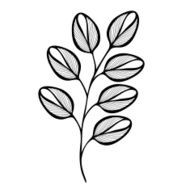 Original Decorative Leaf with Ornament N2