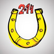 Lucky horseshoe colorful Sketch