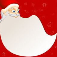 Santa Claus in Merry Christmas background