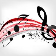 abstract musical background with notes N11