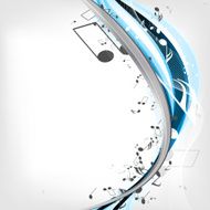 abstract musical background with notes N12