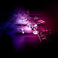 abstract musical background with notes N13
