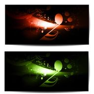 abstract musical background with notes N16