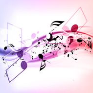 abstract musical background with notes N17