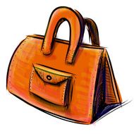 Hand bag isolated on white