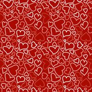 Seamless background with sketchy hearts