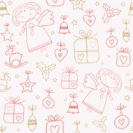Christmas doodles Seamless pattern N2