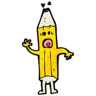 Pencil Cartoon Character N19