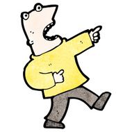 cartoon pointing man N157