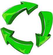 Arrows recycle sign N2