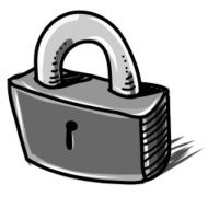 Lock cartoon sketch