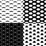 Hipster Seamless Pattern Set