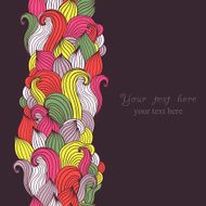 colorful abstract hand-drawn pattern waves background N2