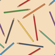 vector seamless pattern of colored pencils N2