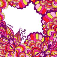 Abstract Doodle Flower Background N3