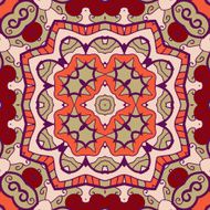 Ornamental round seamless pattern with many details N2