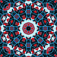 Ornamental round seamless pattern with many details N5