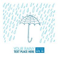 Umbrella and rain