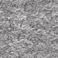 Seamless abstract hand-drawn pattern waves background N7