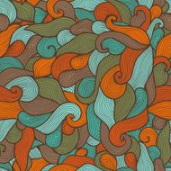 Seamless abstract hand-drawn pattern waves background N9