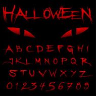 Halloween Blood Alphabet