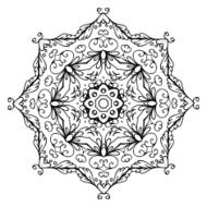 Floral ornament arabesque hand drawn sketch for your design