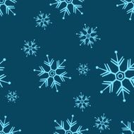 vector seamless pattern of snowflakes