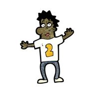 cartoon man in shirt with number two N3