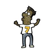 cartoon man in shirt with number seven N5
