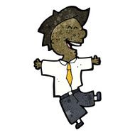 cartoon laughing schoolboy N5