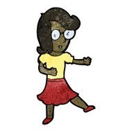 cartoon woman with spectacles N2